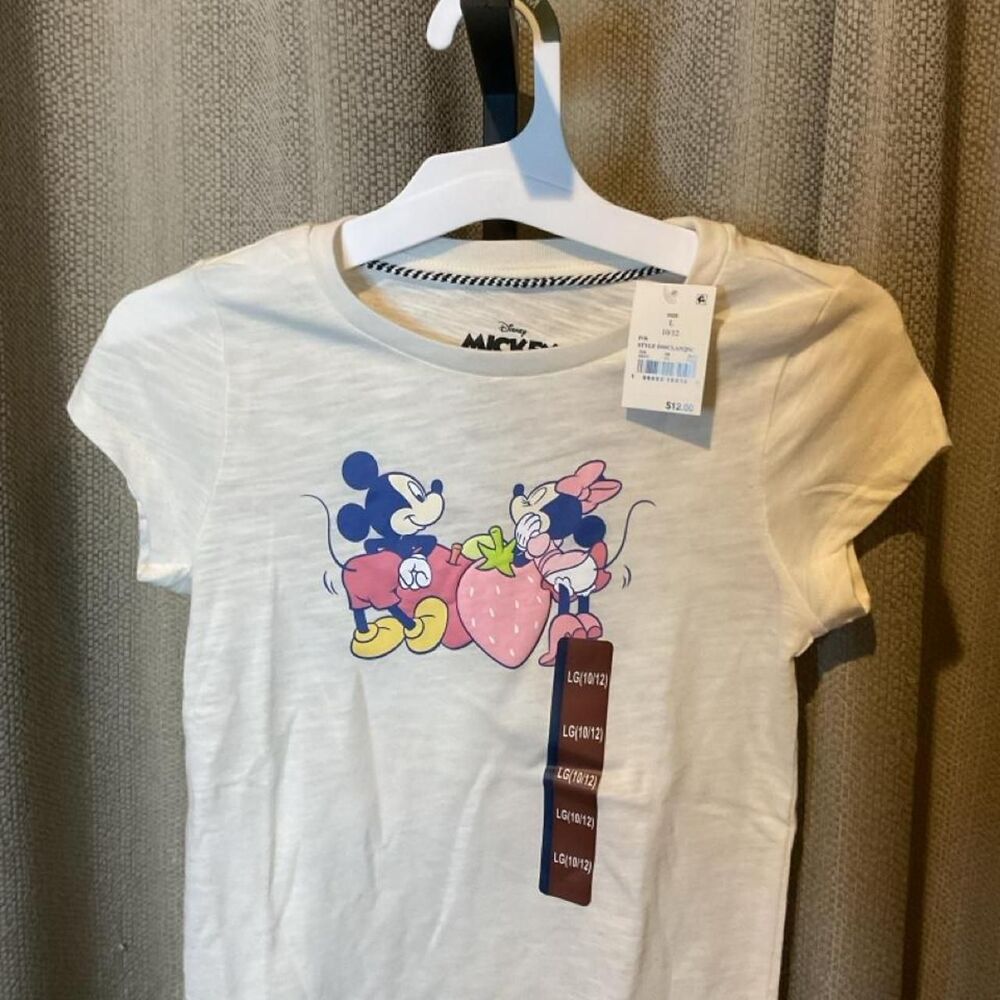 Disney Kids White and Pink T-shirt